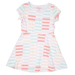 CAT&JACK - Short Sleeve Stripe A Line Dres…